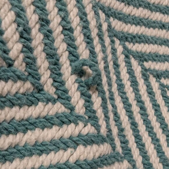 Bates Maine Heritage Weavers Cotton Herringbone Blanket Sage Green Full/Queen - Picture 10 of 12